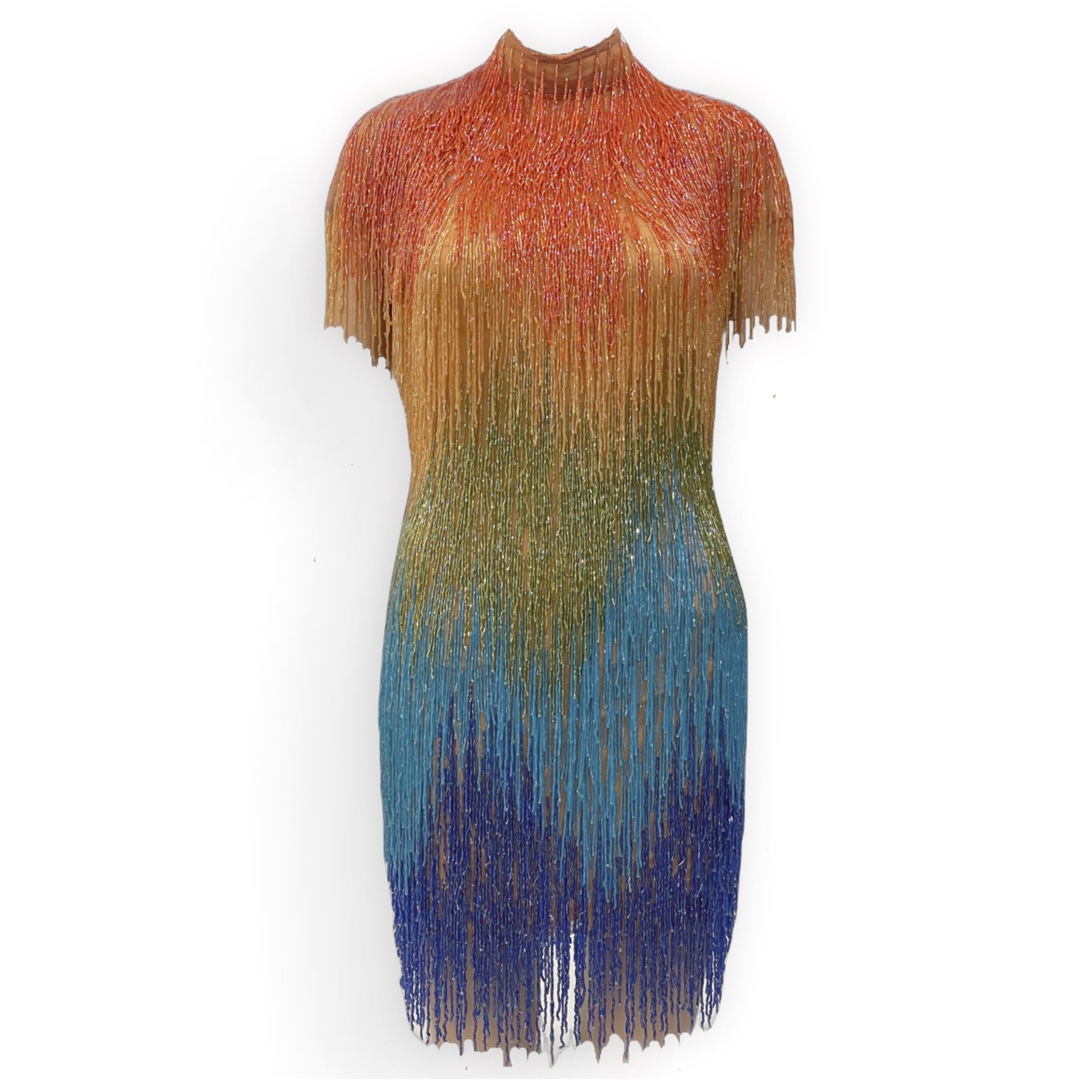 Soleil Fringe Dress L Jai Amor